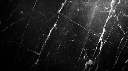 Poster - elegant black marble texture with striking white veining suitable for background use in various desi