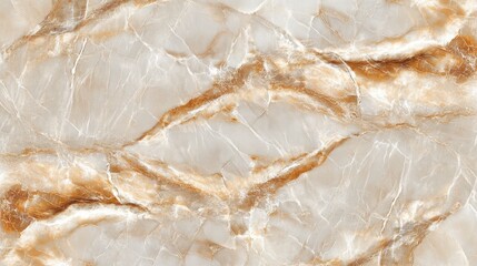 Poster - elegant white marble background with intricate beige veins suitable for interior design and luxury p