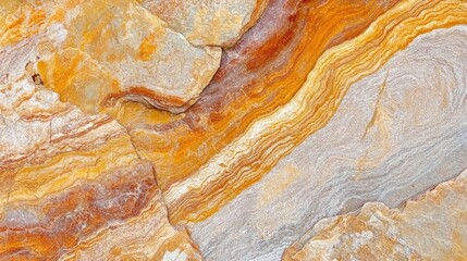 Poster - Brown marble texture with orange and gray veining suitable for ceramic wall flooring and interior design applications.