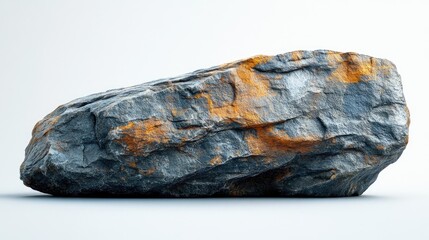 Poster - natural rock formation with unique textures and colors isolated on a clean white background for arti