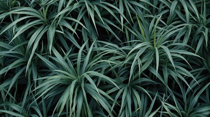 Poster - Vibrant Close-Up of Lush Green Grass Leaves Thriving in a Natural Meadow Environment