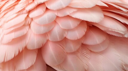 Poster - Soft pink vintage chicken feather texture seamless backdrop for stylish design and creative projects.