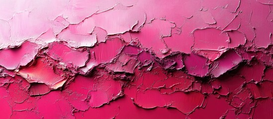 Poster - Textured pink background with peeling paint ideal for decorative design elements and artistic projects