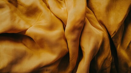 Poster - Warm golden fabric texture for elegant backgrounds and design compositions showcasing elegance and sophistication in a textile context