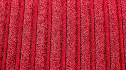 Aufkleber - Closeup texture of a vibrant red carpet showcasing its plush fibers and elegant lines suitable for luxury and formal settings