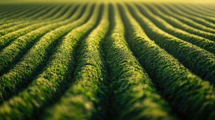 Poster - Cabbage Cultivation in Lush Green Agricultural Field with Rows of Crops Under Soft Dappled Light