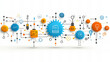 © sainan - Colorful gears and icons representing technology and communication, showcasing interconnected systems and data flow in modern design