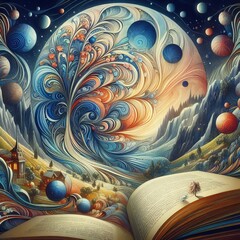 Poster - A beautiful illustration of a book's poetic language