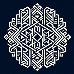 Poster - A geometric pattern with repeating shapes Represents order struc