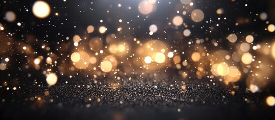 Poster - Golden shimmering texture for luxury branding festive celebration vibrant glitter abstract backdrop elegant glossy design invitation.