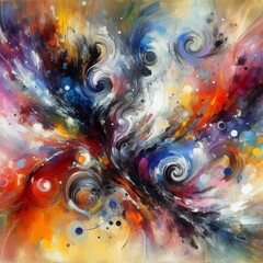 Poster - Abstract Expressionism Using spontaneous gestures and colors to
