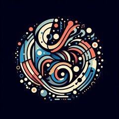 Poster - Abstract Symbols Represent rhymes with symbols like musical note