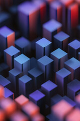 Leinwandbilder - a bunch of cubes that are all different colors
