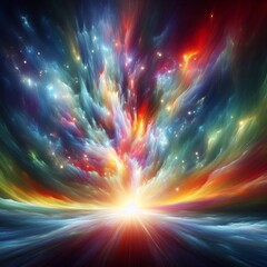 Poster - Aurora An aurora with colors and lights symbolizing the breathta