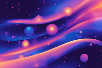Poster - abstract background with colorful shapes