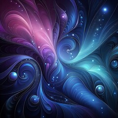 Poster - Blue to Purple Gradient A mysterious and elegant gradient