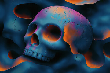 Poster - a skull with a skull on it