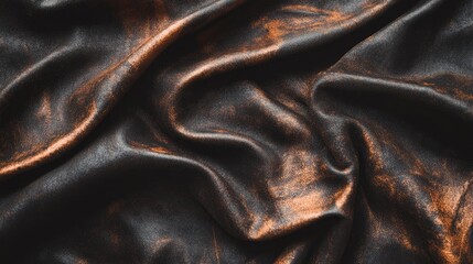 Poster - Elegant brown leather textile background showcasing intricate skin patterns suitable for interior design and furniture swatch collections.