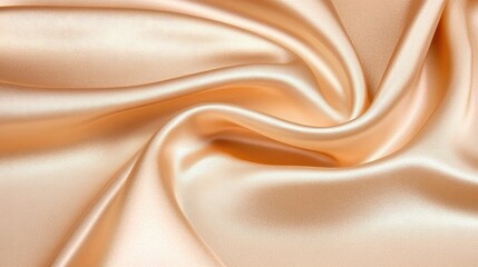 Poster - Elegant golden silk satin texture creating a smooth abstract background for luxury design and textile projects