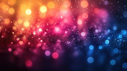 Poster - Vibrant abstract bokeh lights creating a dreamy and colorful background with sparkling effects for design projects and artistic presentations.