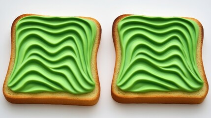 Poster - Avocado toast with vibrant green spread on toasted bread as a representation of vegetarian cuisine and healthy eating habits