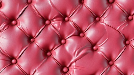 Poster - Textured pink leather background with tufted design ideal for stylish presentations and creative projects.