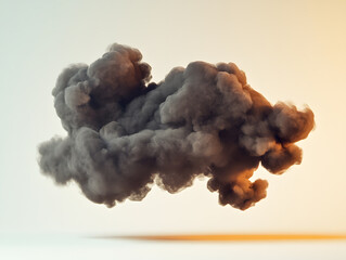 Poster - Dynamic smoke cloud formation abstract scene digital art vibrant background close-up conceptual visualization for creativity