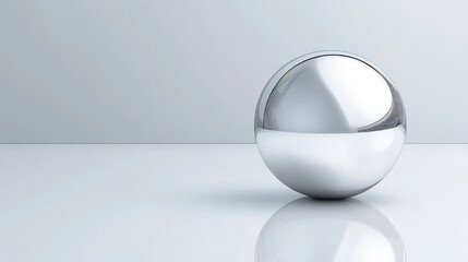 Poster - Modern Abstract Sphere Reflecting Light on Smooth Surface for Creative Design Background