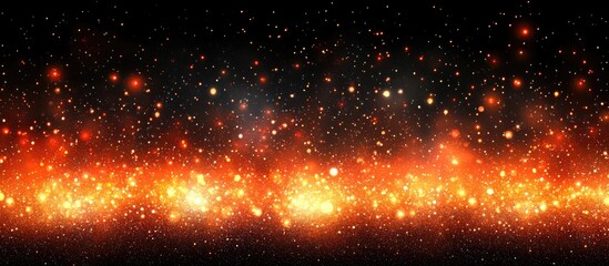 Aufkleber - Vibrant abstract red glittering background with sparkling lights and a cosmic feel for design projects and artistic themes.