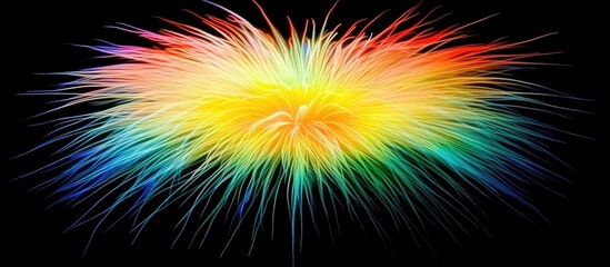 Leinwandbilder - Vibrant colorful fireworks display illuminating the night sky during festive celebrations creating a stunning visual spectacle