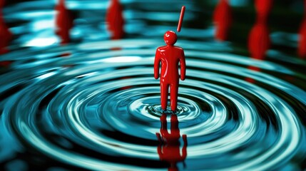 Poster - Customer Relationship Management Concept with Targeted Marketing Strategies Illustration in a Ripple Effect Visual Representation