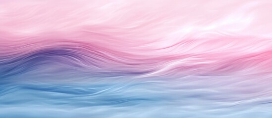 Poster - Soft pastel waves in gentle motion creating a dreamy abstract background with serene pink and blue hues for artistic use.