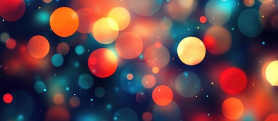 Aufkleber - Colorful blurred bokeh lights creating a festive atmosphere for holiday decorations and Christmas celebrations