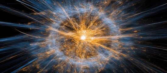 Aufkleber - Vibrant fireworks display illuminating the night sky with bursts of color and dynamic light patterns against a dark background