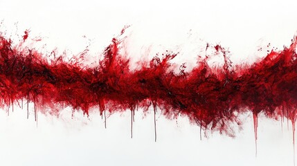 Poster - Abstract red flames and fiery textures against a clean white backdrop showcasing dynamic movement and contrast in visual art design