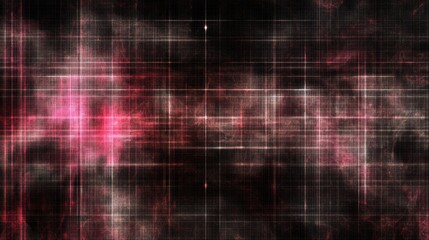 Poster - Abstract digital background with network connection overlay in dynamic pink and black hues for technology and communication themes.