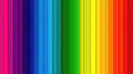 Poster - Vibrant rainbow color palette with vertical stripes ideal for background design and creative projects