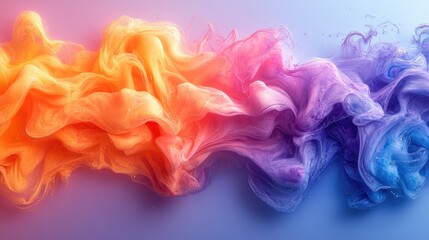 Poster - Vibrant Acrylic Ink Swirls in Water Creating a Stunning Abstract Background