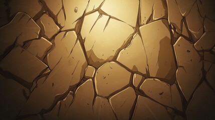 Aufkleber - Cracked retro wall texture abstract background with warm tones for design and artistic projects