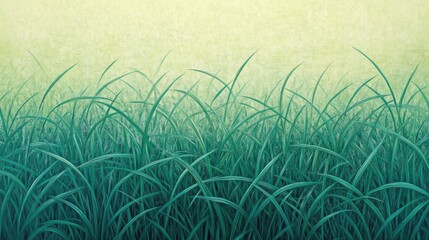 Aufkleber - Lush green grass field with softly blurred background for serene nature and outdoor lifestyle themes.