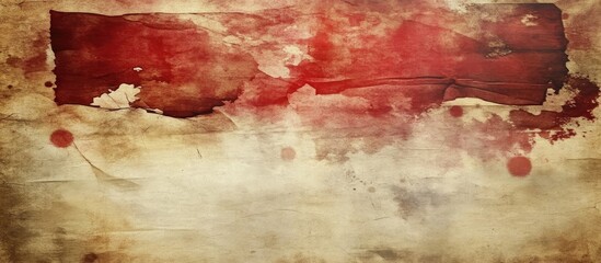 Aufkleber - Vintage red paper backdrop with a textured, grungy surface ideal for decorative pattern designs and artistic background applications.
