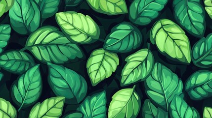 Poster - Lush green ivy foliage background with vibrant leaves ideal for nature and botanical themes in design projects.