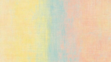 Fototapete - Pastel colored linen texture background soft hues of yellow pink and blue fabric aesthetic seamless pattern for design projects