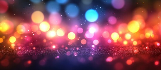 Leinwandbilder - Colorful Bokeh Background with Soft Focus Lights Creating a Dreamy Abstract Atmosphere Ideal for Festive and Creative Designs