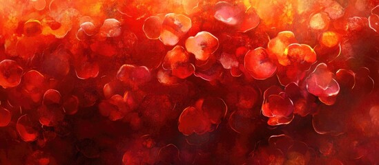 Poster - Elegant red bokeh background for festive occasions celebrating Christmas and holiday spirit with rich vibrant tones and soft lighting effects