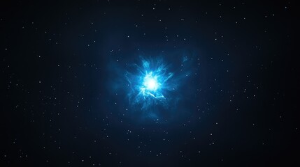 Poster - Stunning astronomical capture of the Crab Nebula showcasing vibrant blue hues against a backdrop of twinkling stars in deep space.