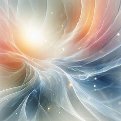 Poster - Ethereal Translucent layers soft gradients and light effects cre