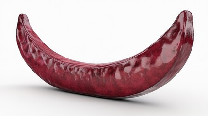 Poster - Red bean isolated on a clean white background showcasing its vibrant color and unique shape ideal for culinary and nutrition concepts