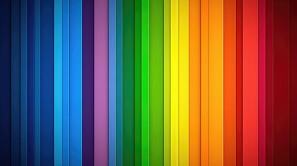 Poster - Vibrant rainbow stripes in a gradient for creative backgrounds and design projects ideal for colorful themes and playful aesthetics