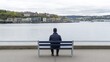 © Media Srock - Contemplating the Cityscape from the Waterfront Bench
